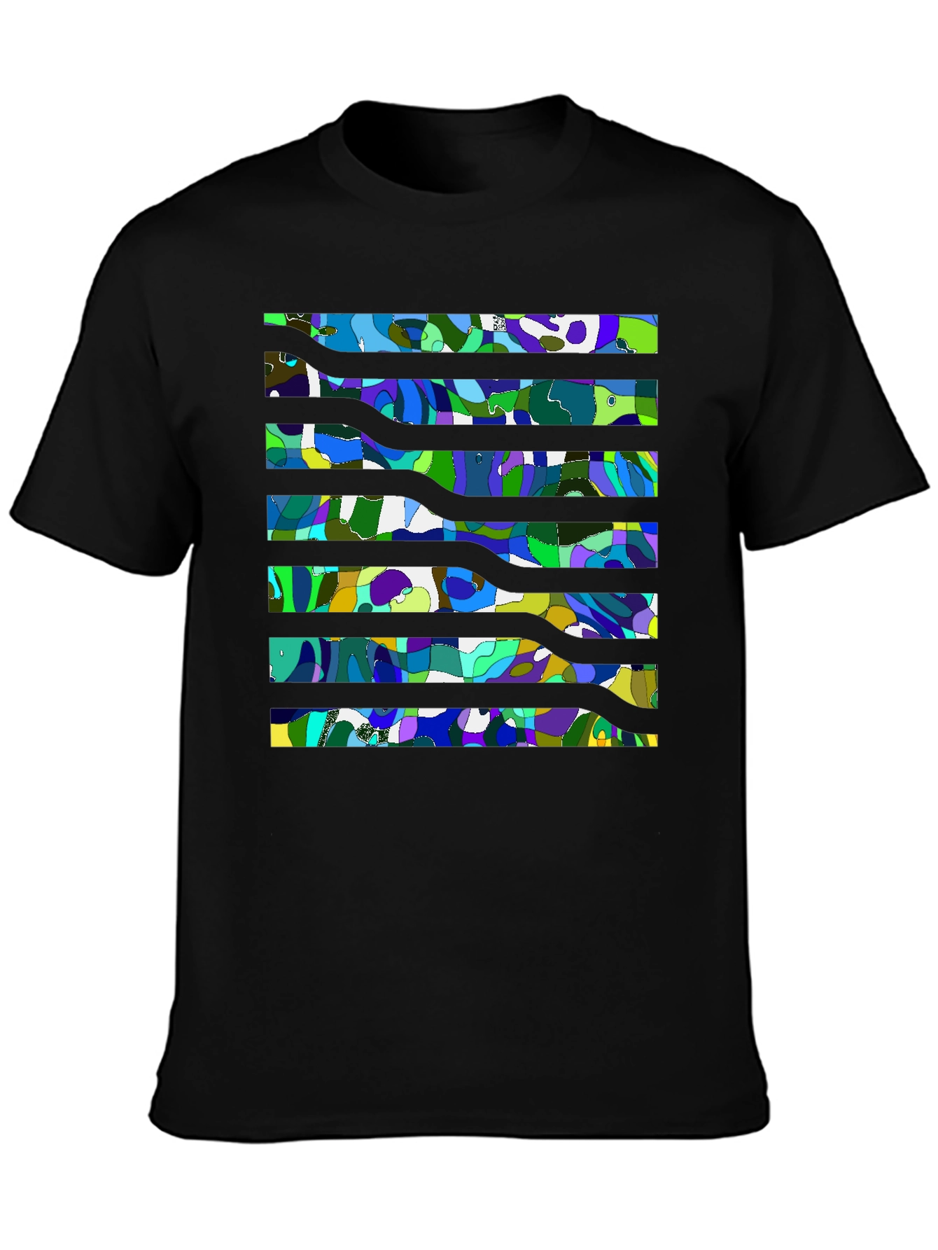 Abstract Stripe Mens Graphic Tee - Modern Art Print