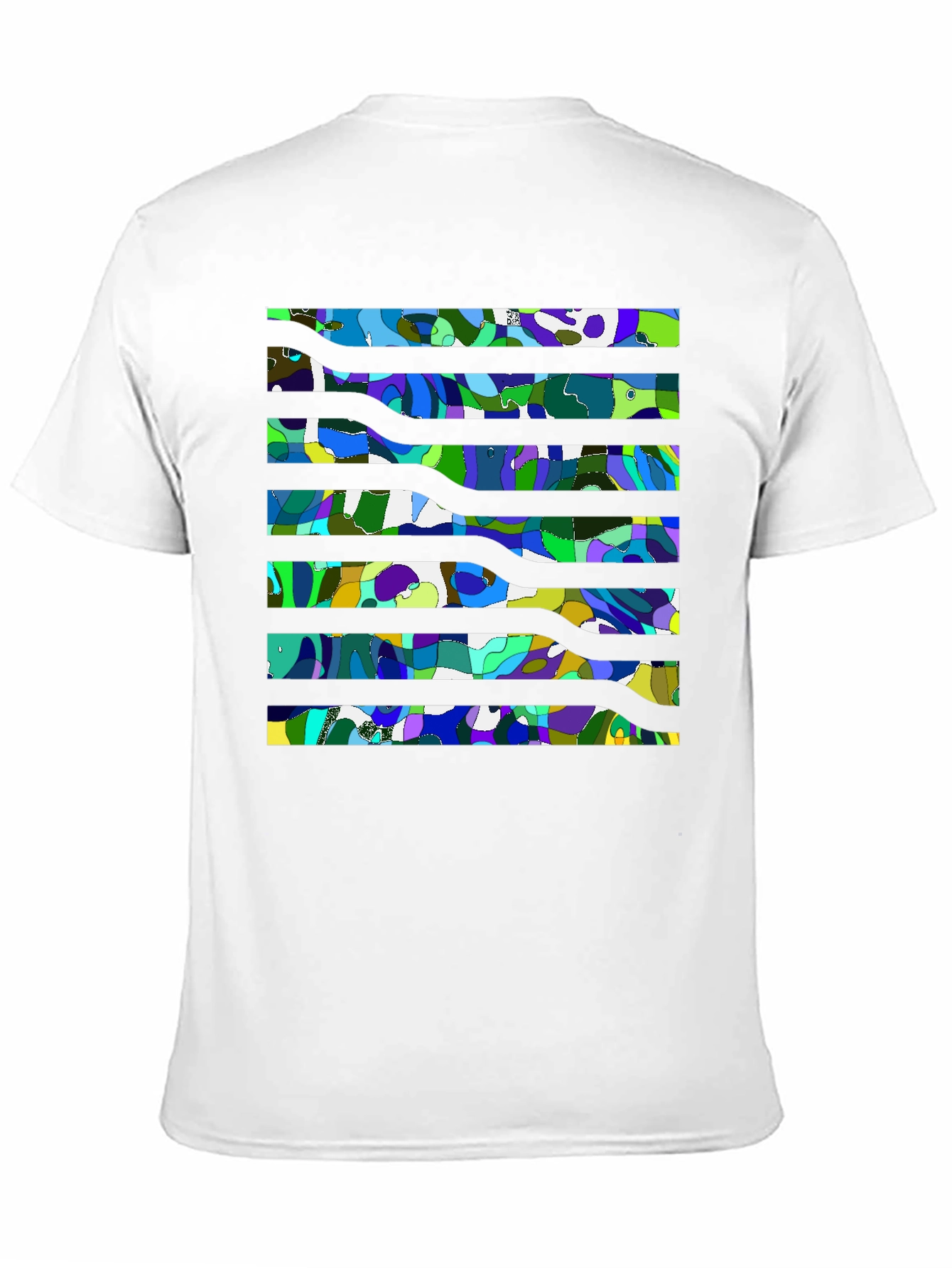 Abstract Stripe Mens Graphic Tee - Modern Art Print