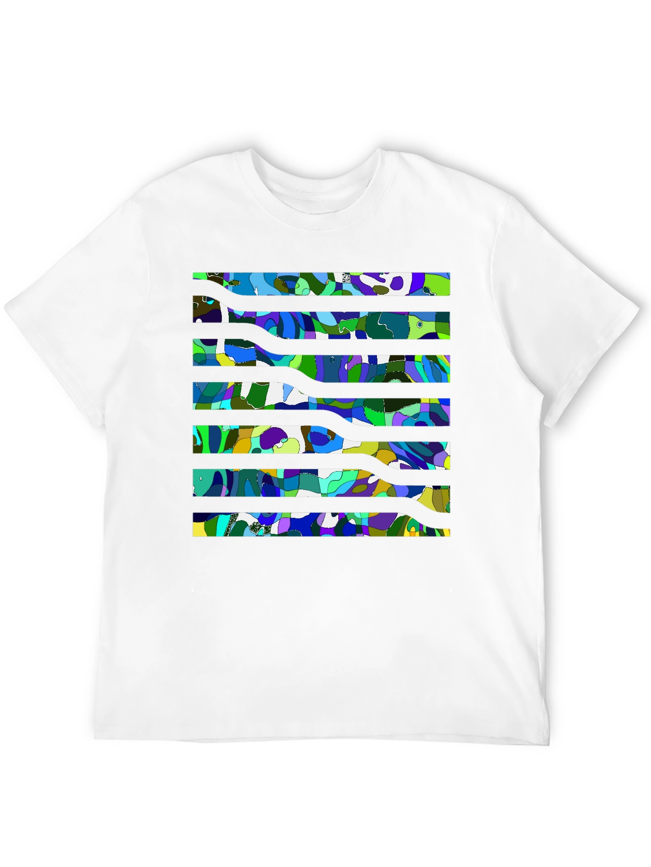 Abstract Stripe Mens Graphic Tee - Modern Art Print