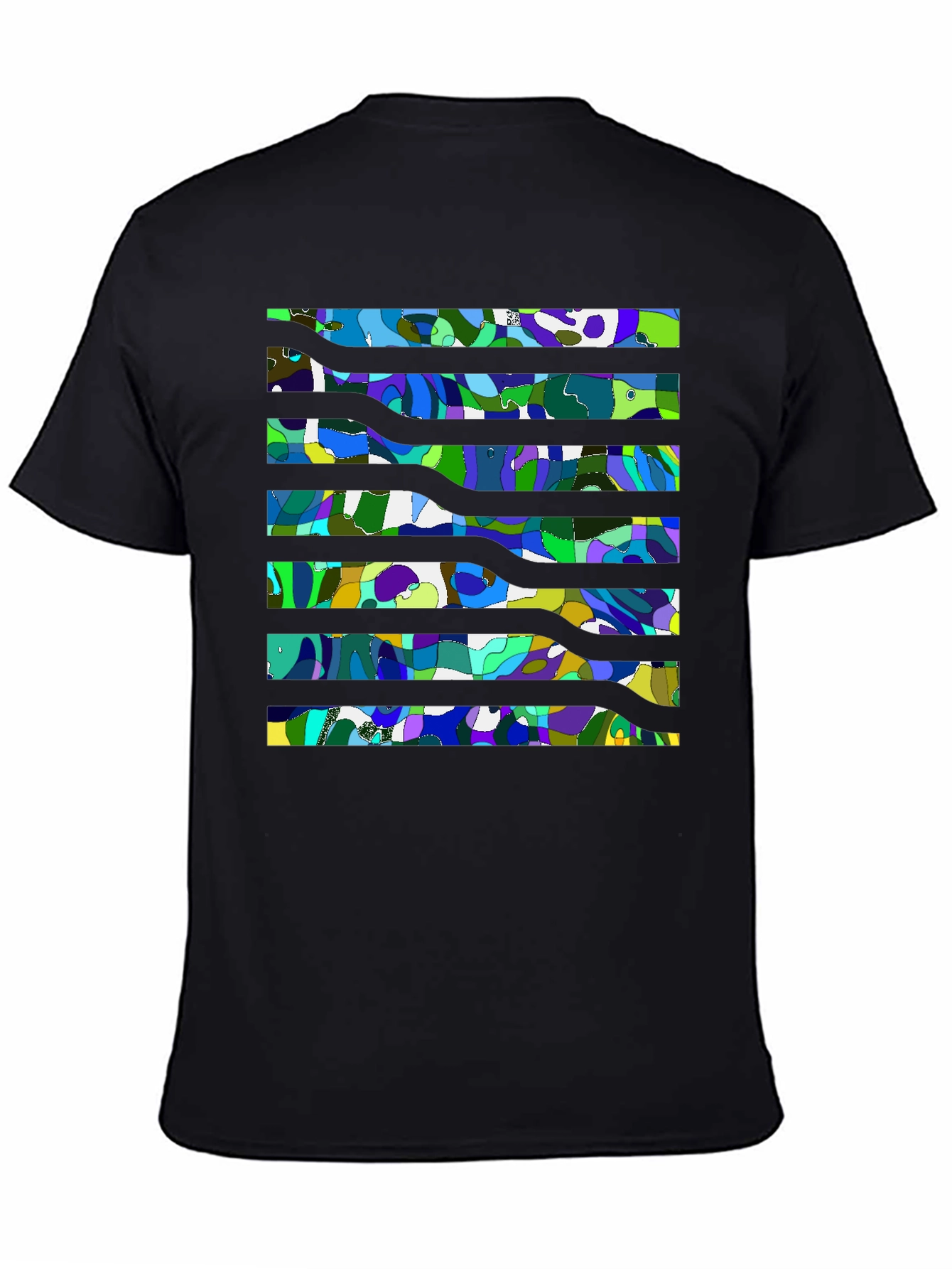 Abstract Stripe Mens Graphic Tee - Modern Art Print