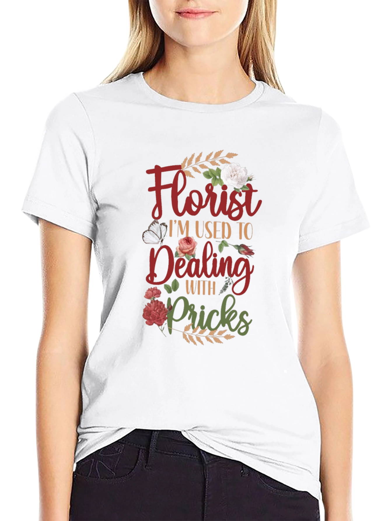 Florist Dealing with Pricks Graphic T-Shirt
