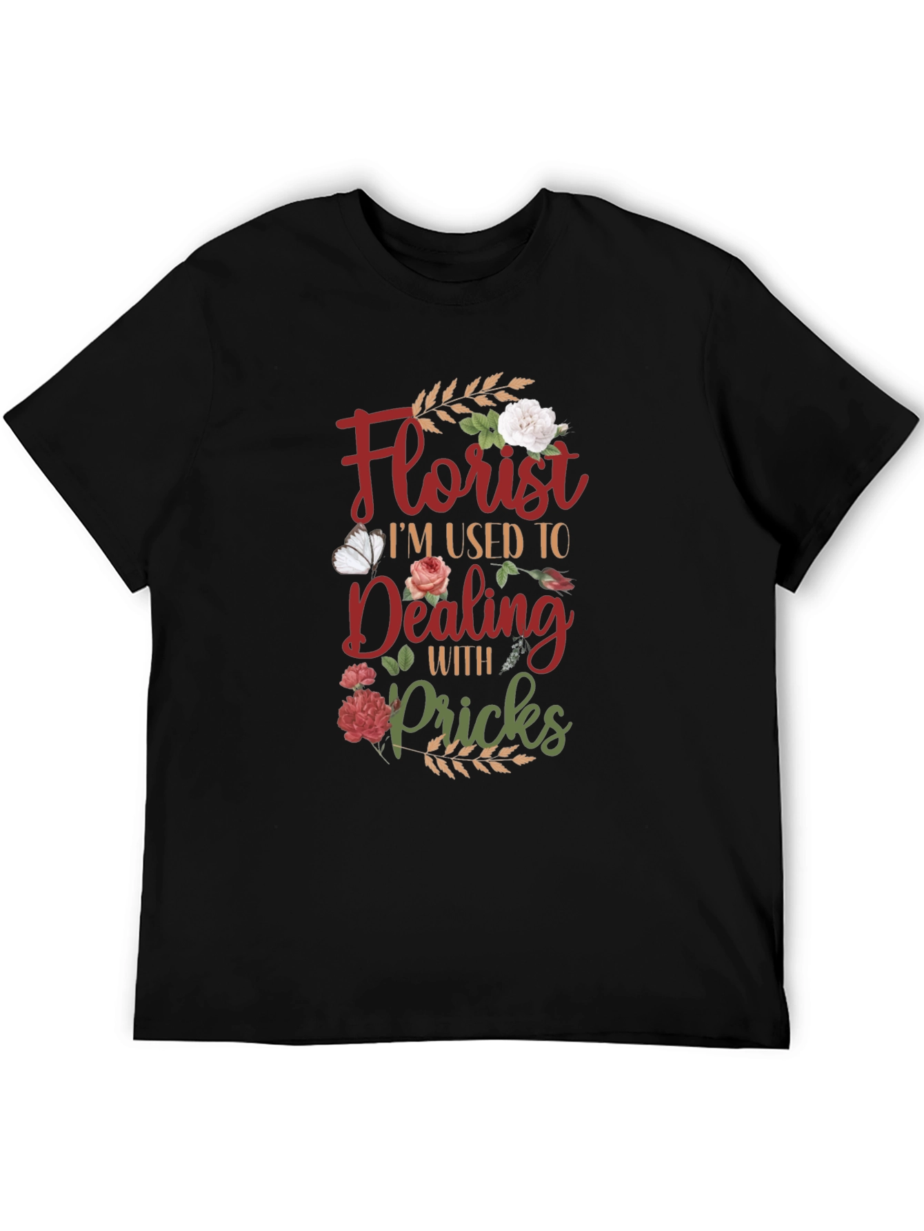 Florist Dealing with Pricks Graphic T-Shirt
