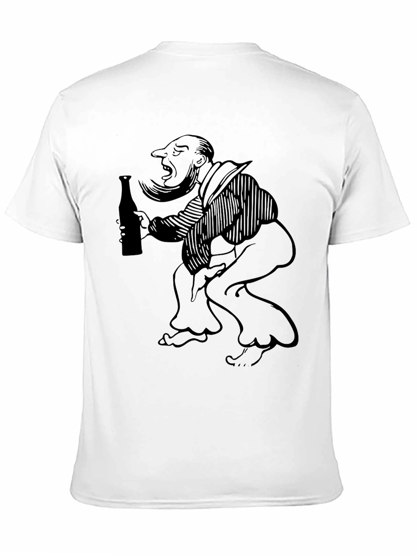 Humorous Character Black T-Shirt