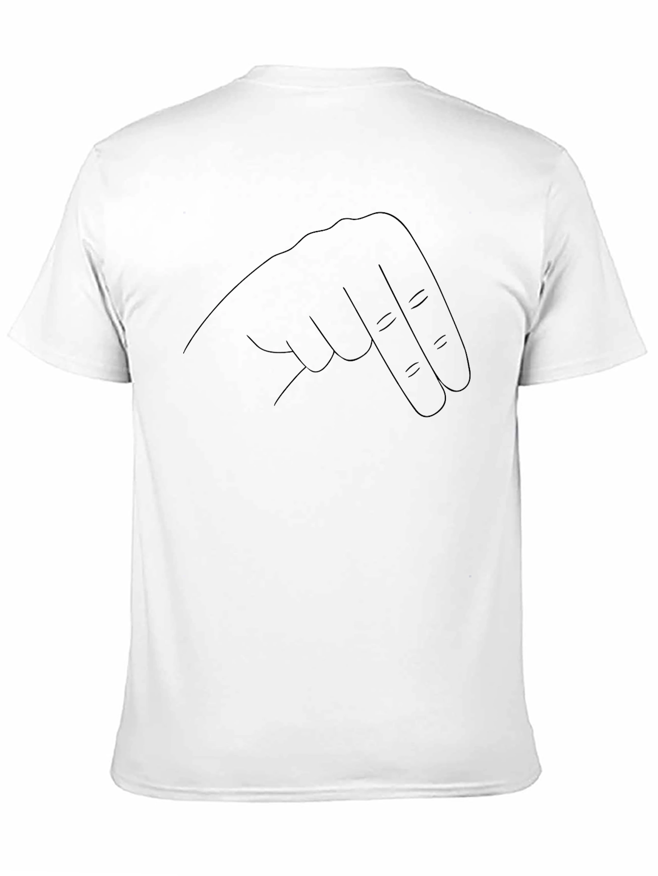 Black T-Shirt with Graphic Hand Design