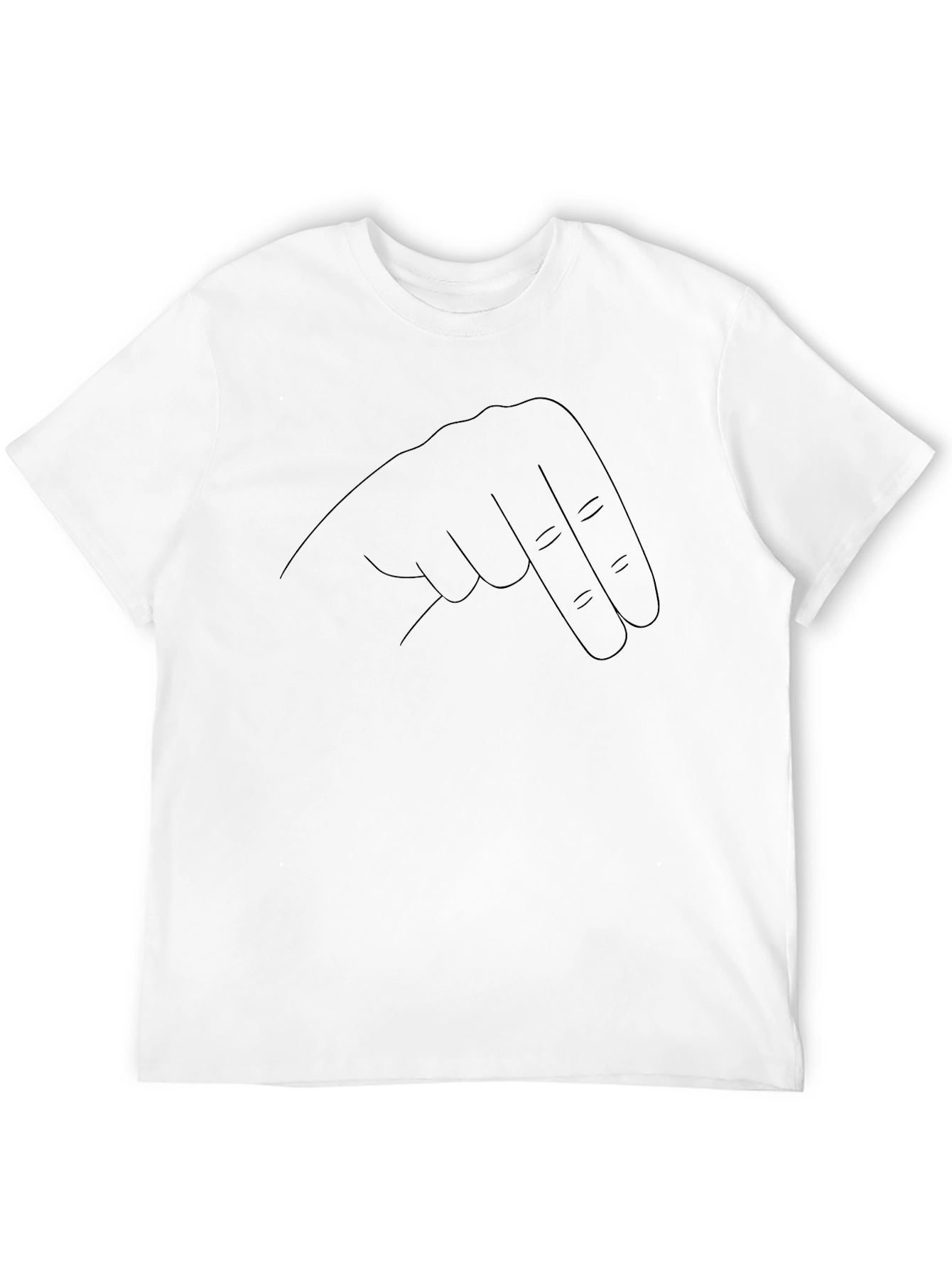 Black T-Shirt with Graphic Hand Design