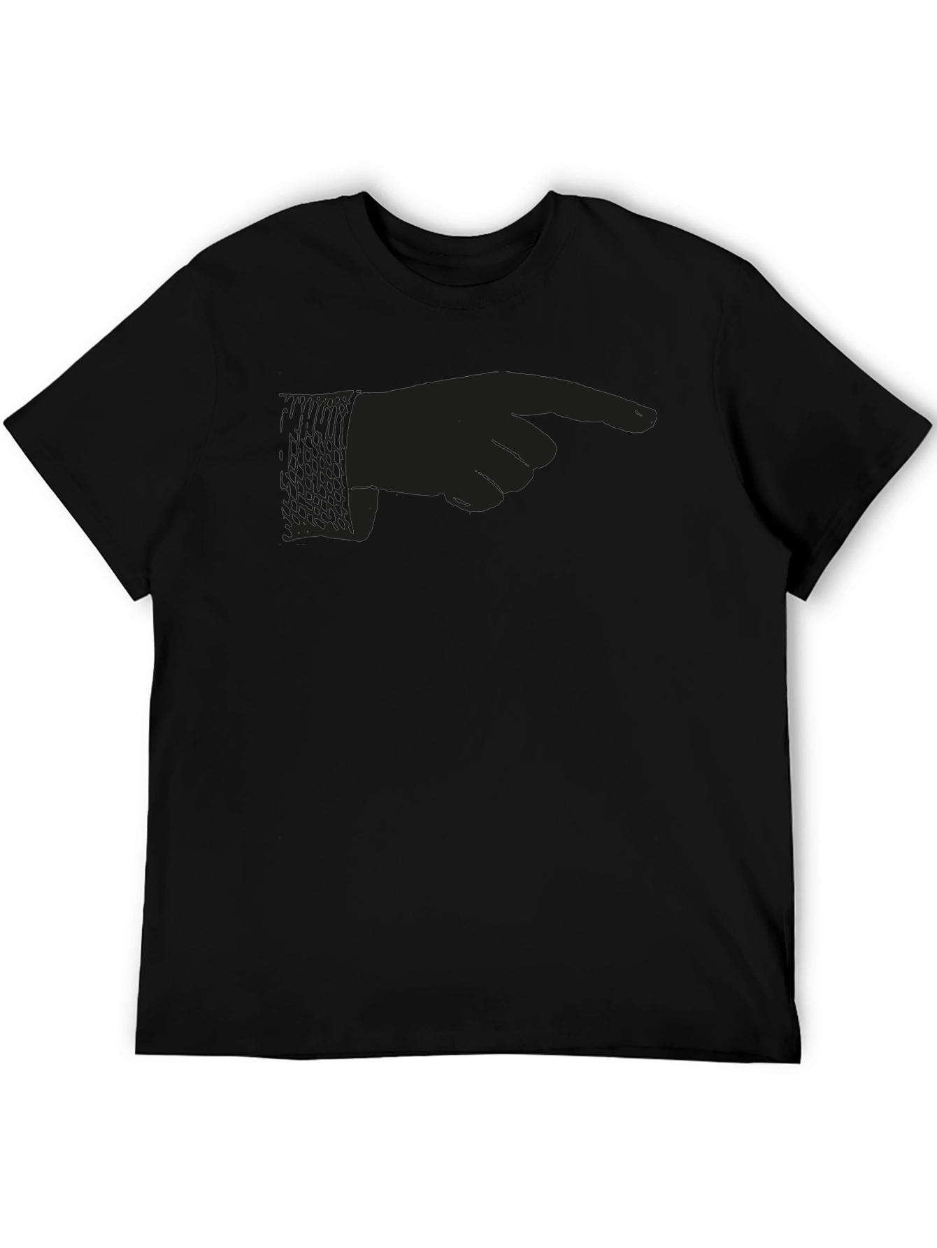 Pointing Hand Graphic Tee - Modern Crew Neck