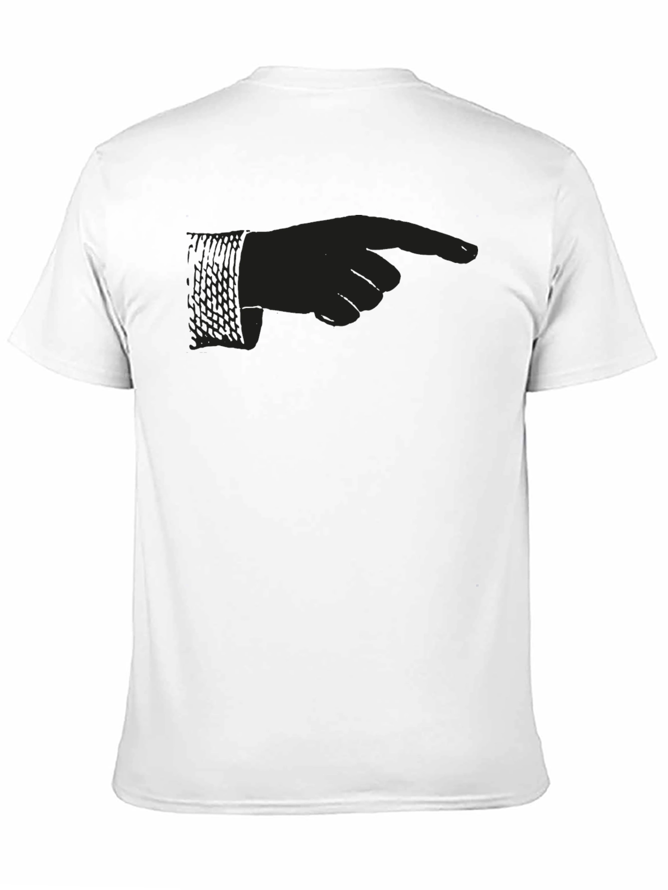 Pointing Hand Graphic Tee - Modern Crew Neck
