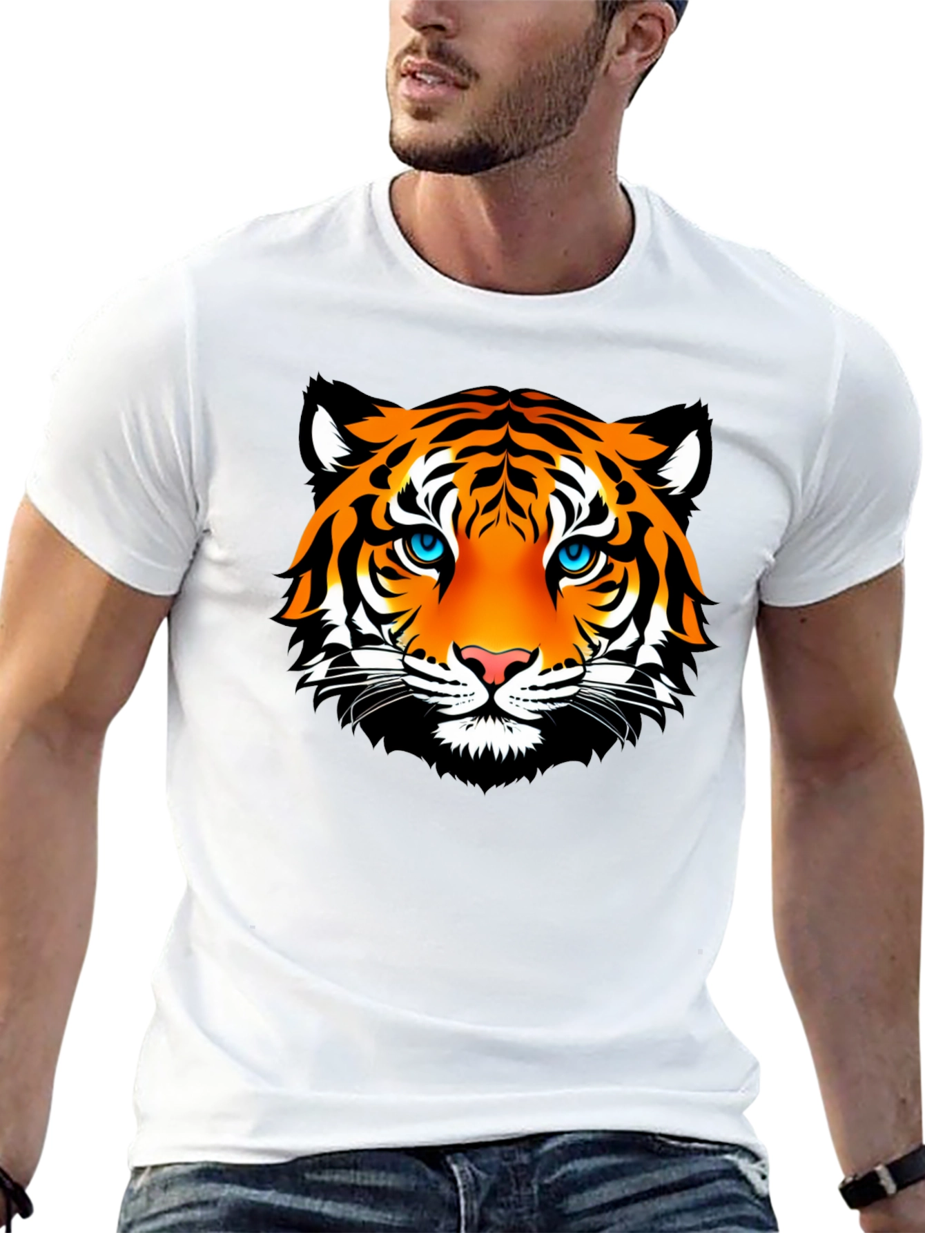Tiger Graphic Tee - Bold Black T-Shirt