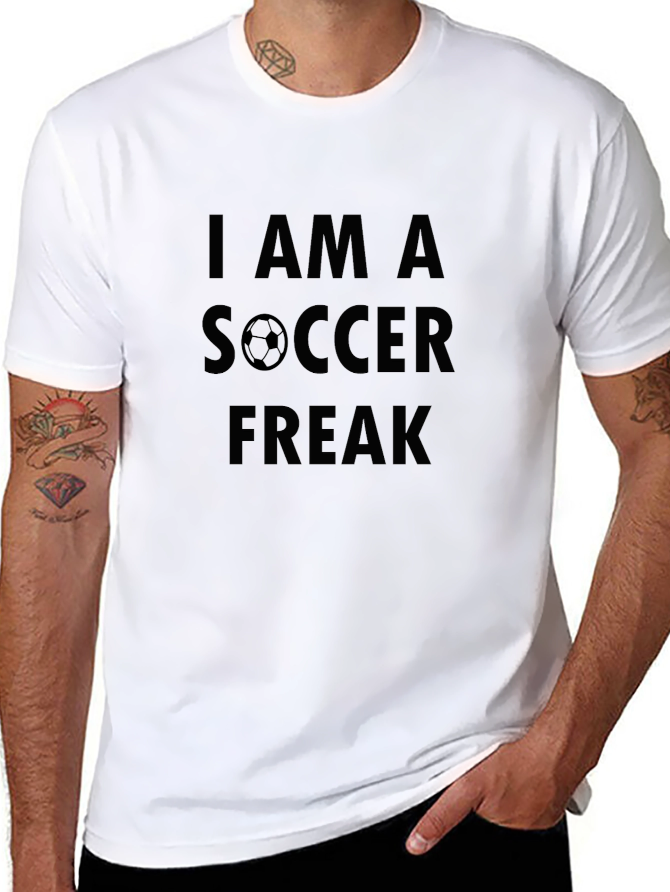 I Am A Soccer Freak Black T-Shirt