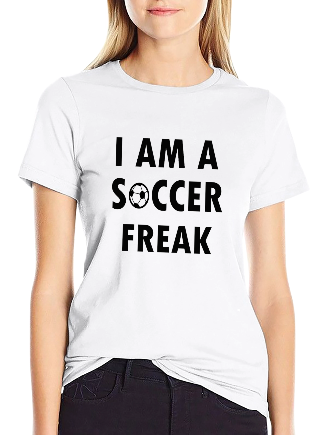 I Am A Soccer Freak Black T-Shirt