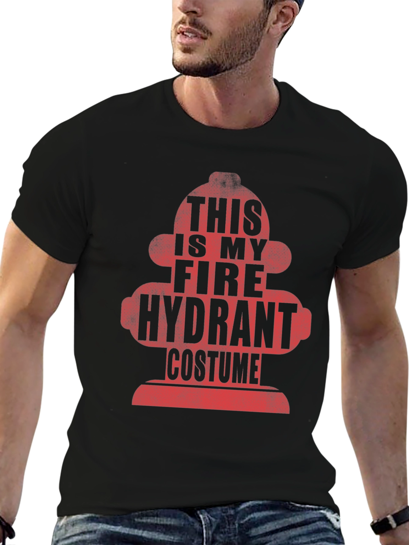 Fire Hydrant Costume T-Shirt - Funny Halloween Tee