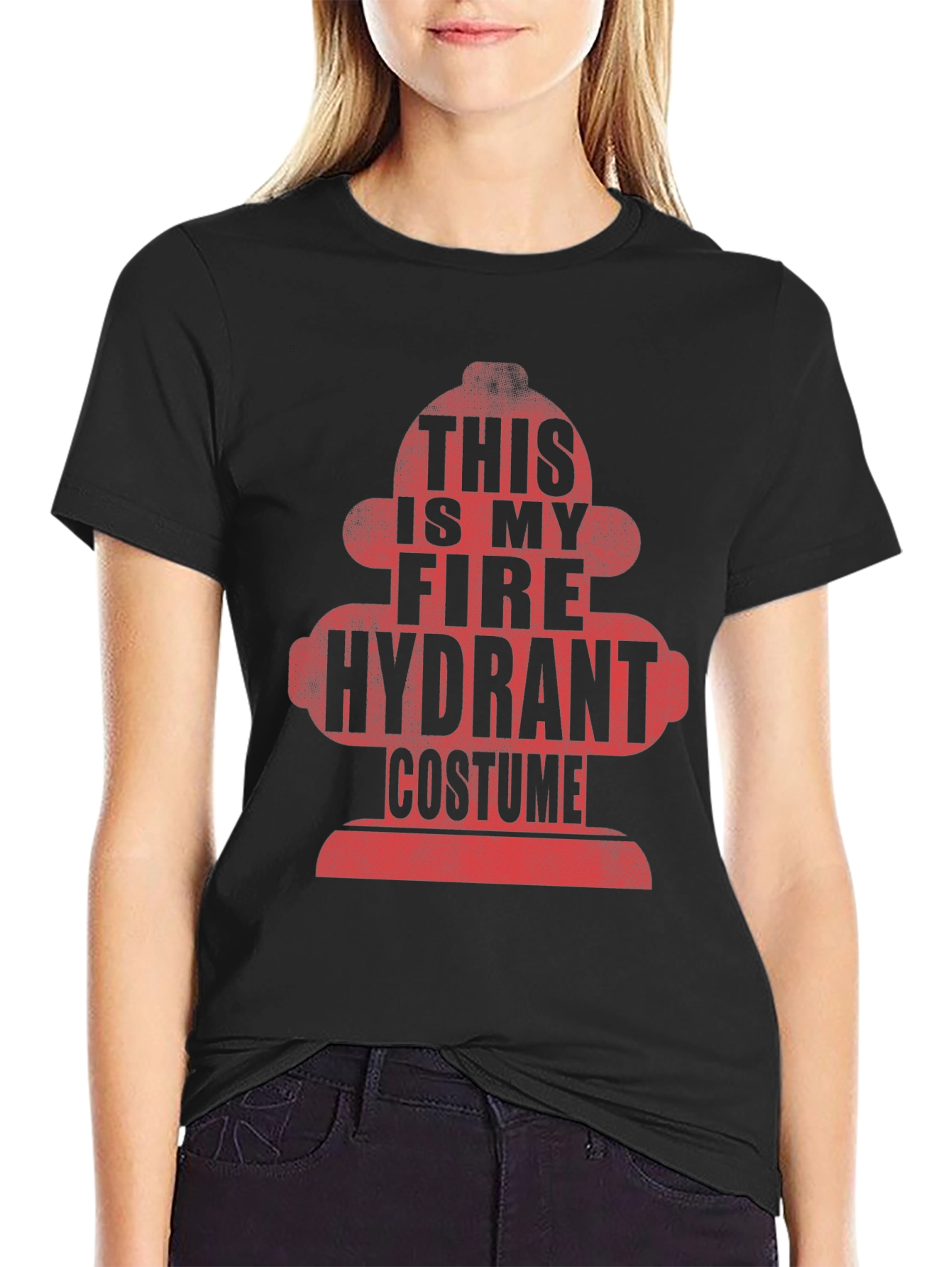 Fire Hydrant Costume T-Shirt - Funny Halloween Tee