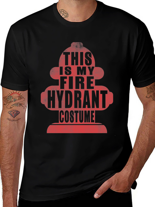 Fire Hydrant Costume T-Shirt - Funny Halloween Tee