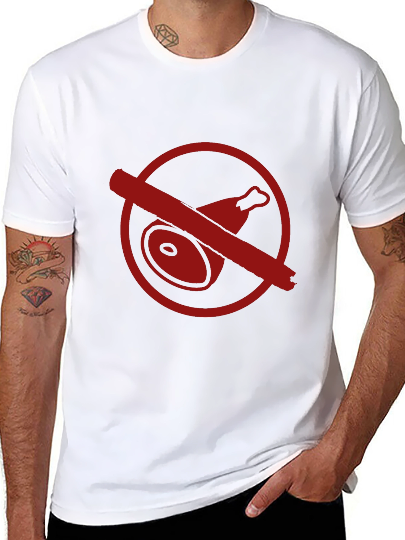 No Meat T-Shirt - Bold Vegetarian Style