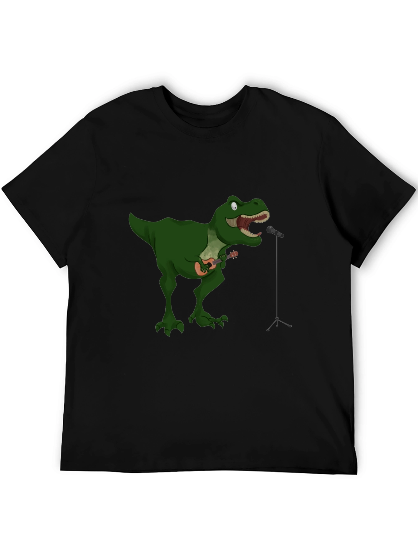 Dino Ukulele Black T-Shirt