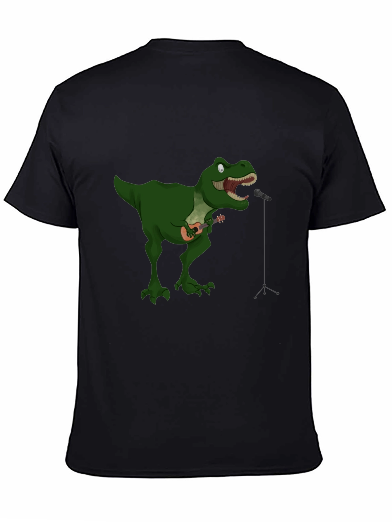 Dino Ukulele Black T-Shirt