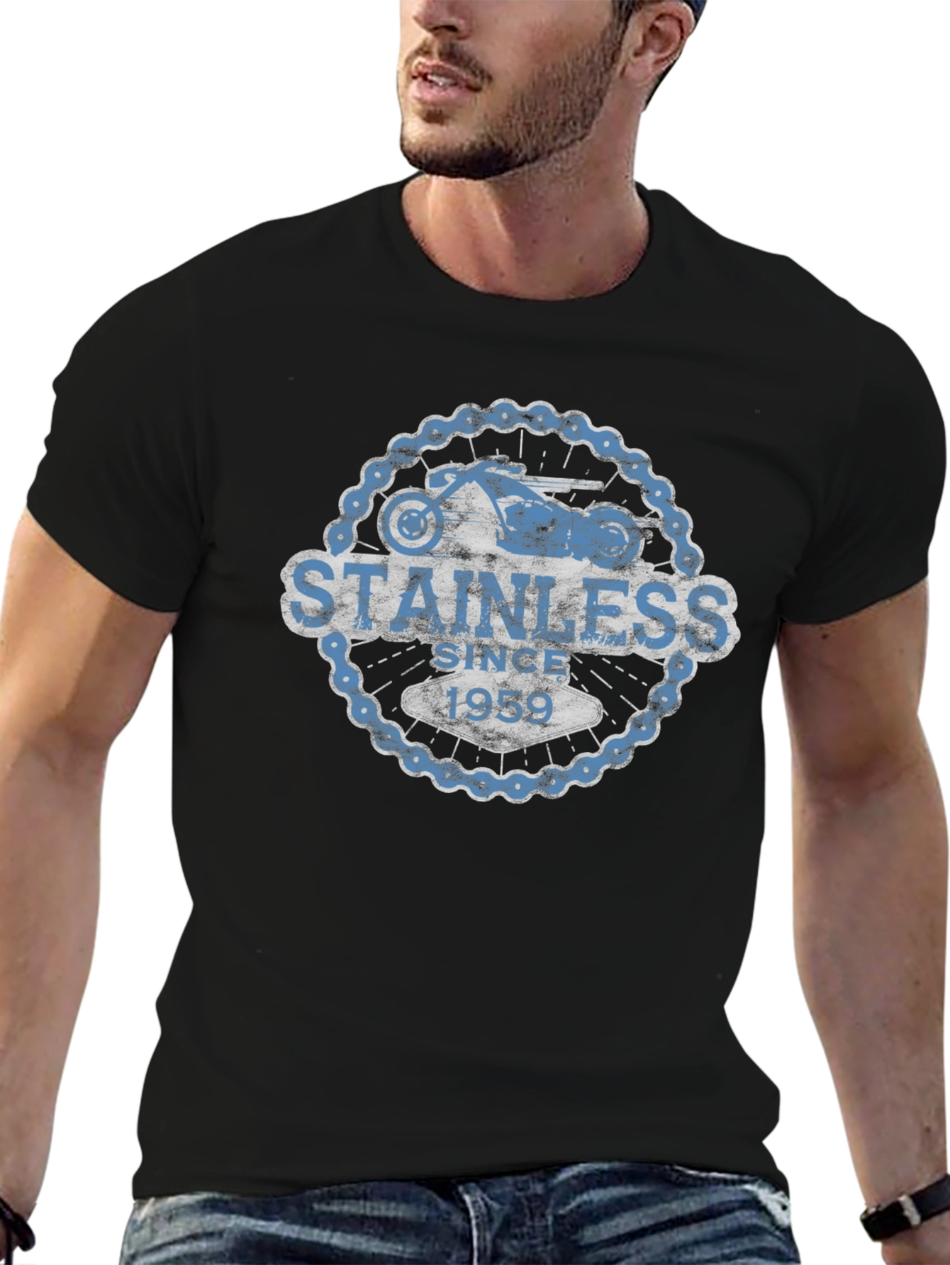 Stainless Since 1959 Black T-Shirt