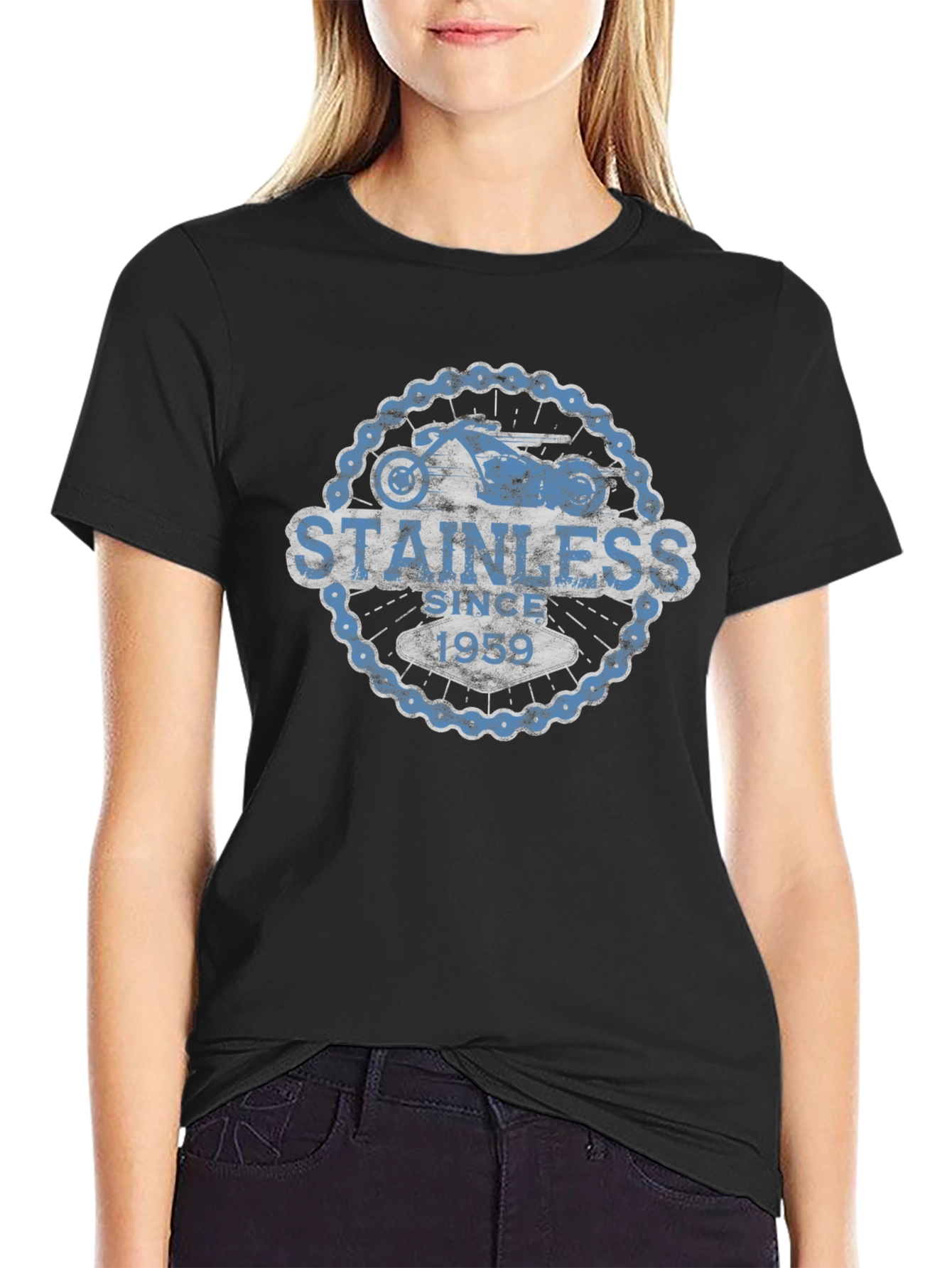 Stainless Since 1959 Black T-Shirt