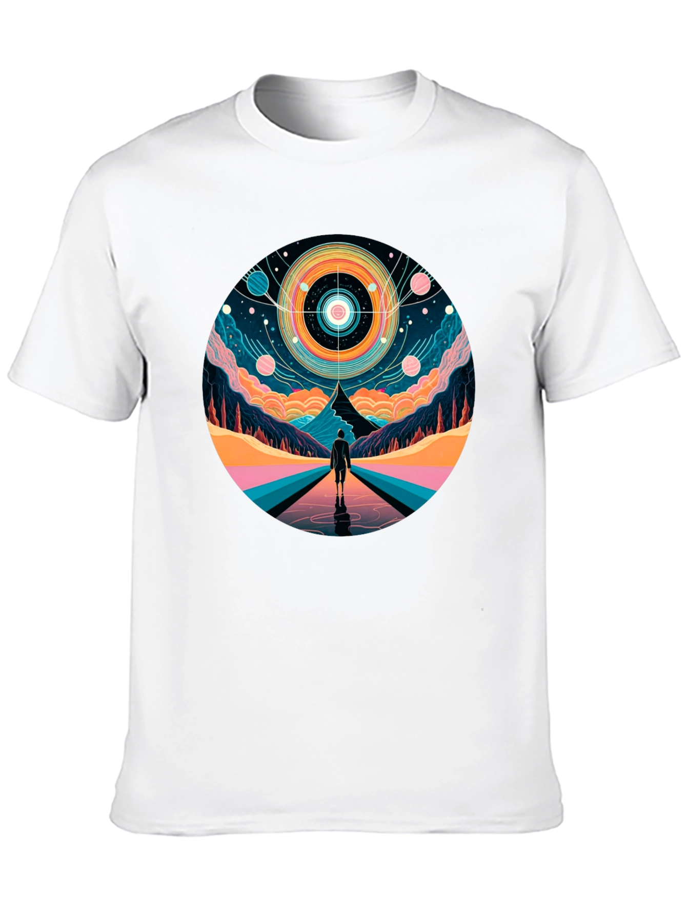 Abstract Galaxy Vision Black T-Shirt