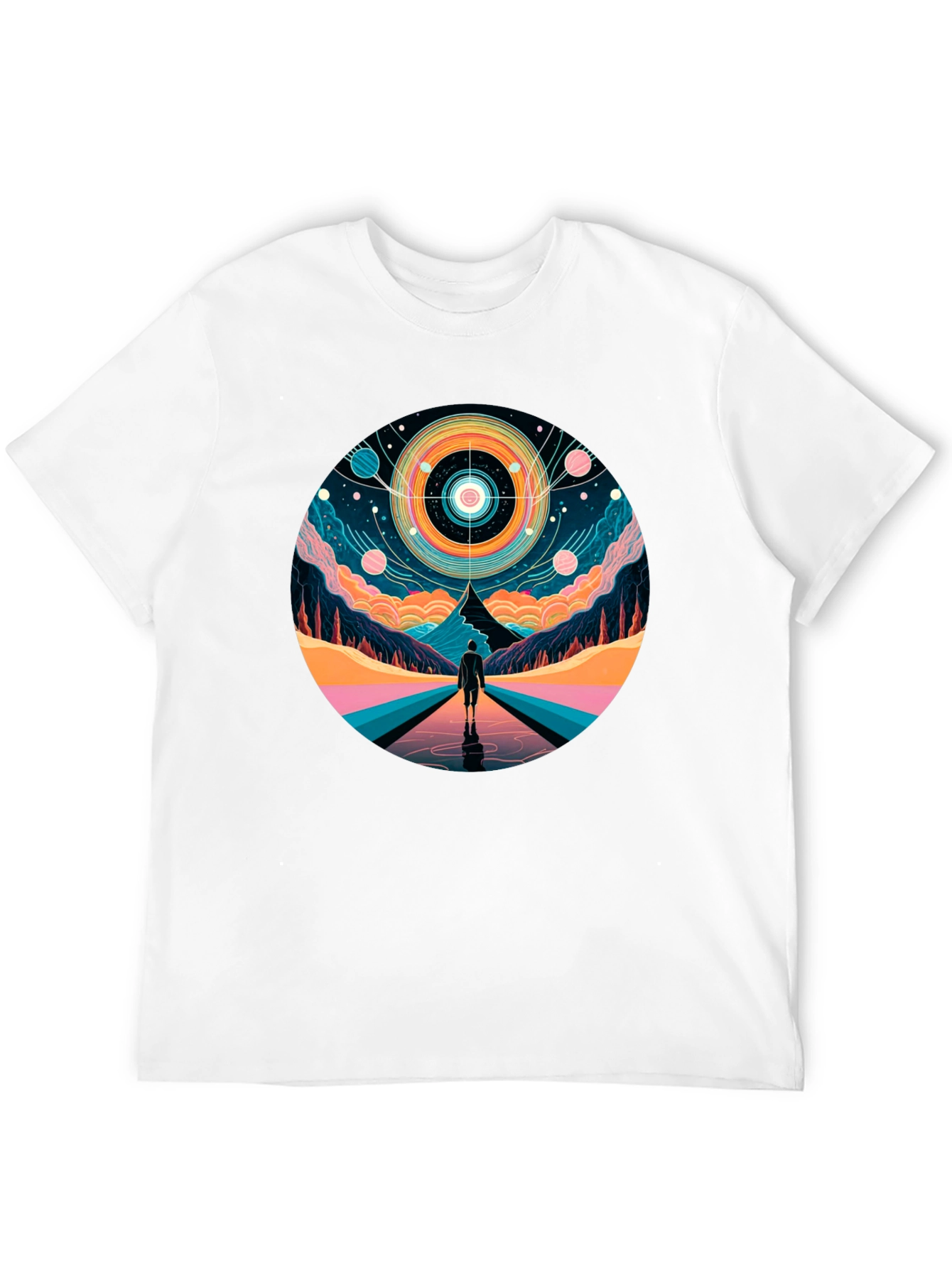 Abstract Galaxy Vision Black T-Shirt