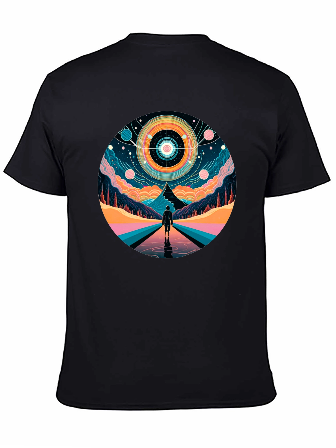 Abstract Galaxy Vision Black T-Shirt