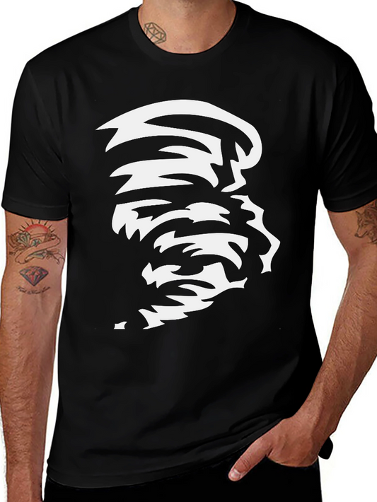 Abstract Graphic Black Tee - Modern Art Design