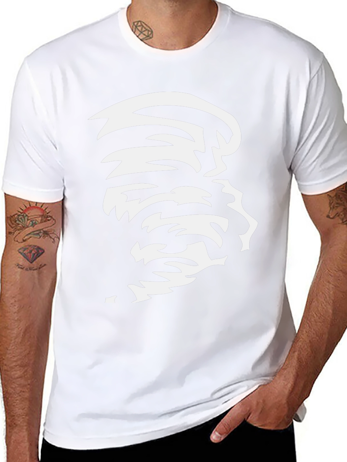Abstract Graphic Black Tee - Modern Art Design
