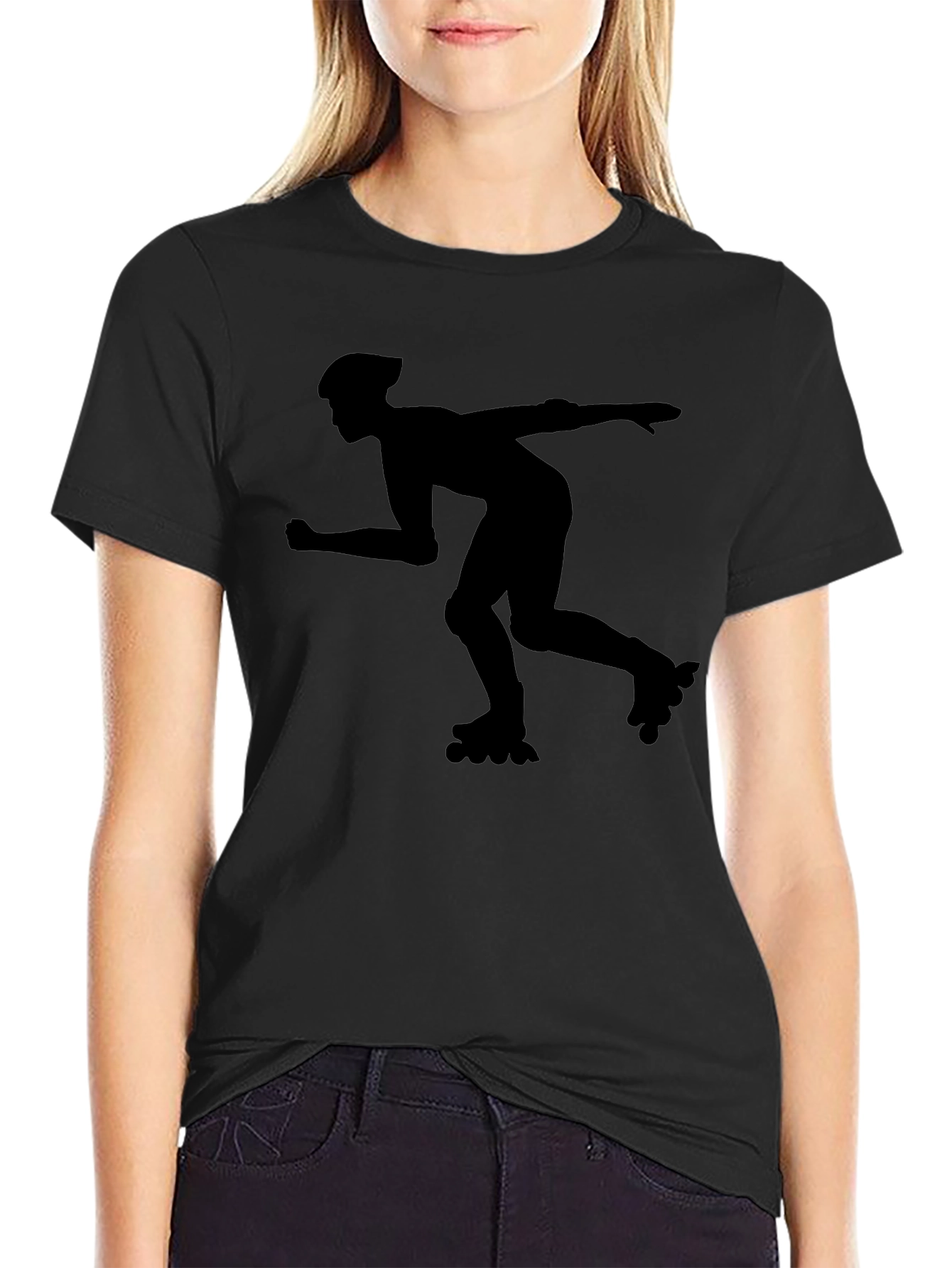 Inline Skater Graphic Tee - Solid Black