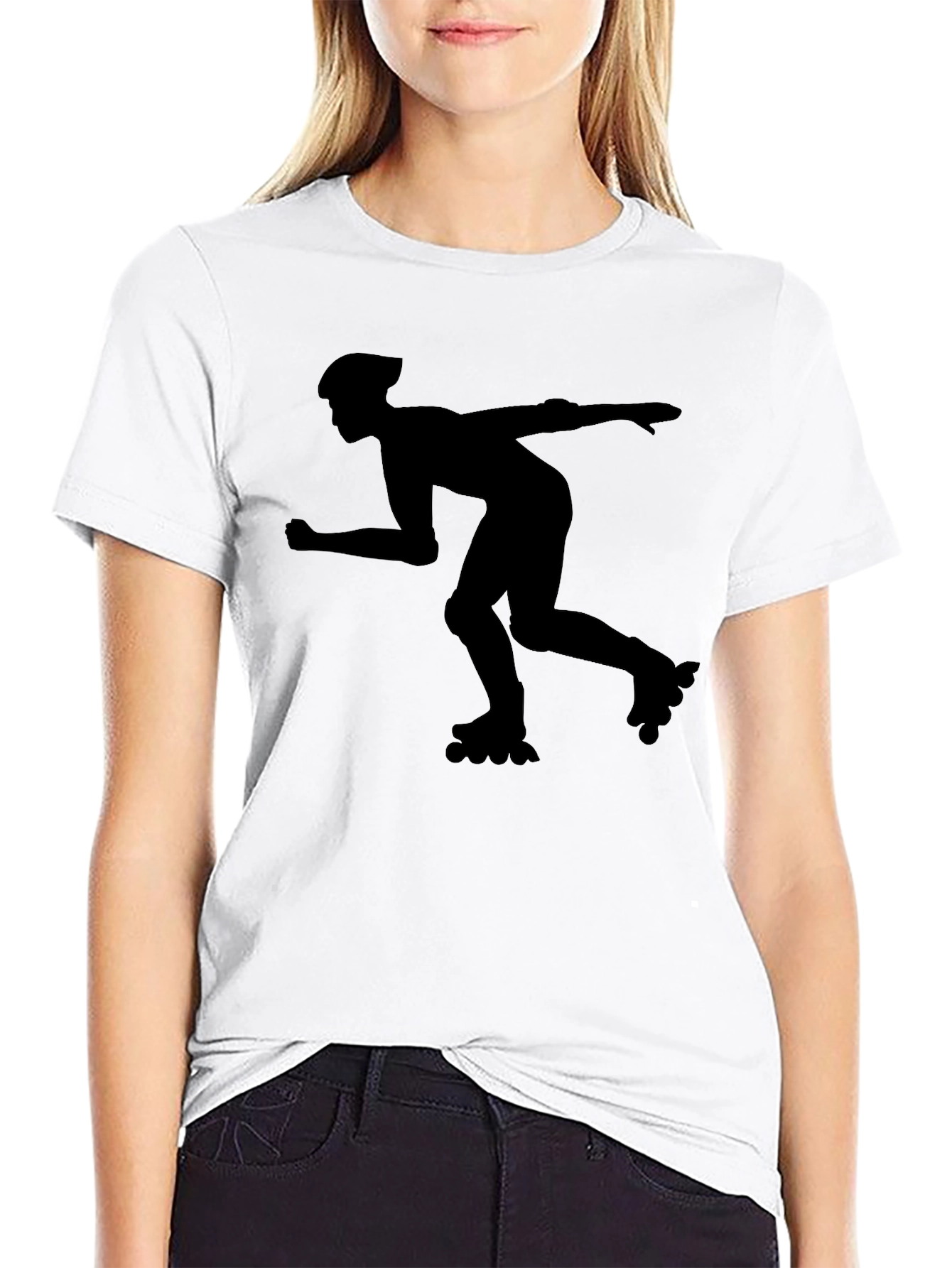 Inline Skater Graphic Tee - Solid Black