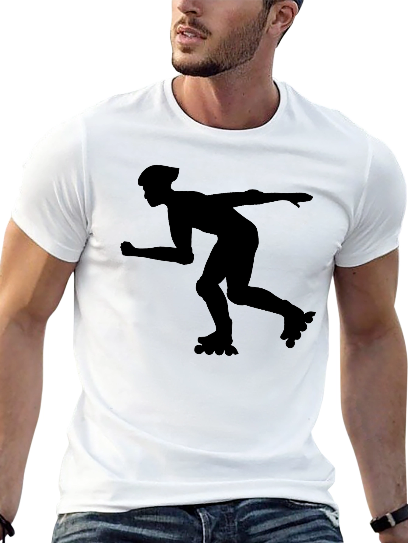 Inline Skater Graphic Tee - Solid Black