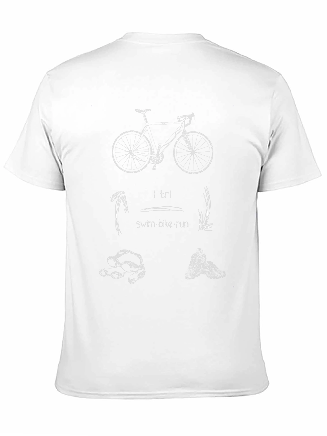 Triathlon Graphic T-Shirt - Swim Bike Run Design