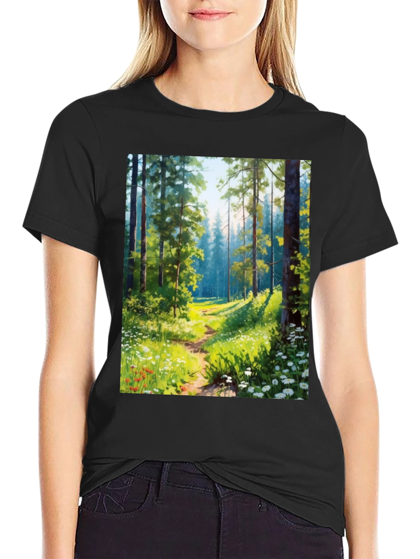 Forest Path Graphic Tee - Nature Lovers T-Shirt