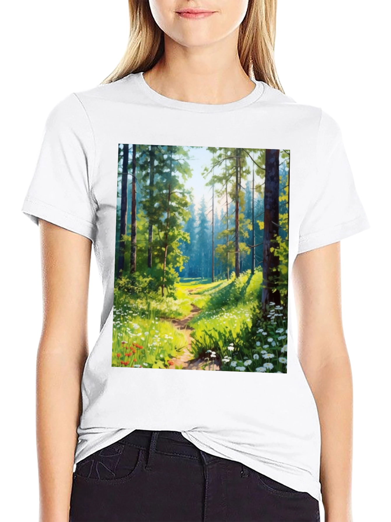 Forest Path Graphic Tee - Nature Lovers T-Shirt