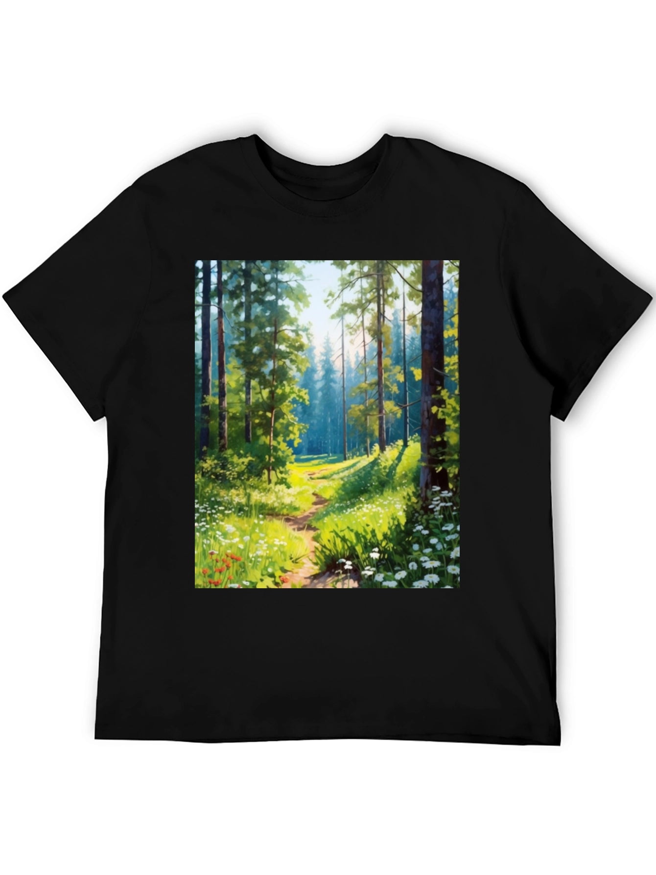 Forest Path Graphic Tee - Nature Lovers T-Shirt