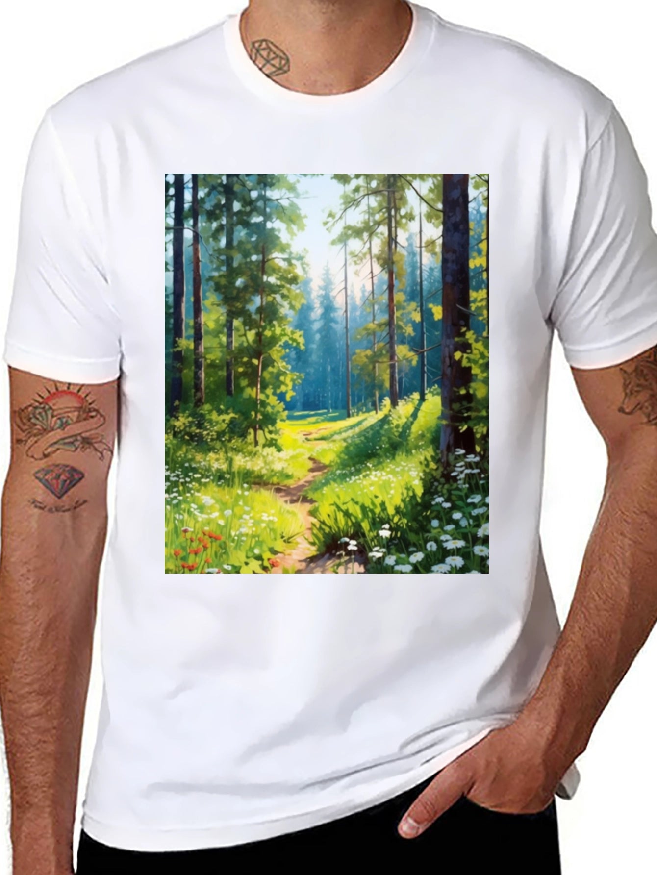 Forest Path Graphic Tee - Nature Lovers T-Shirt