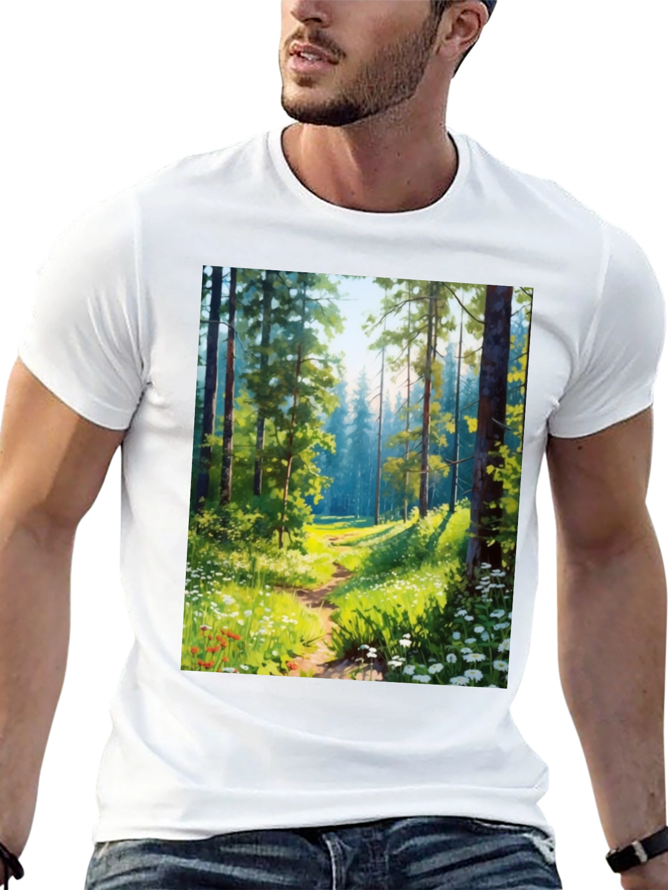 Forest Path Graphic Tee - Nature Lovers T-Shirt