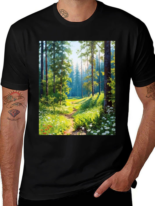 Forest Path Graphic Tee - Nature Lovers T-Shirt