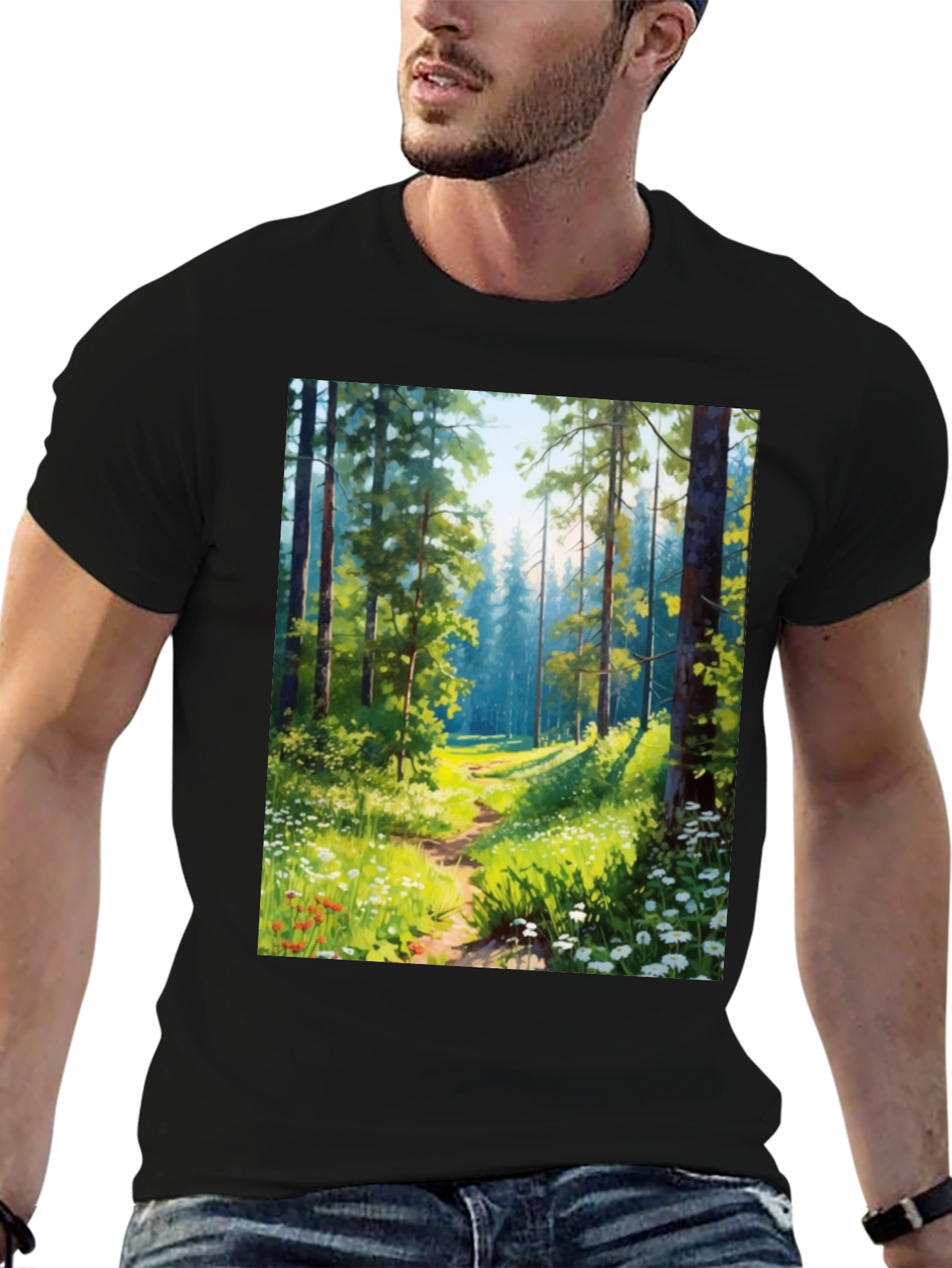 Forest Path Graphic Tee - Nature Lovers T-Shirt