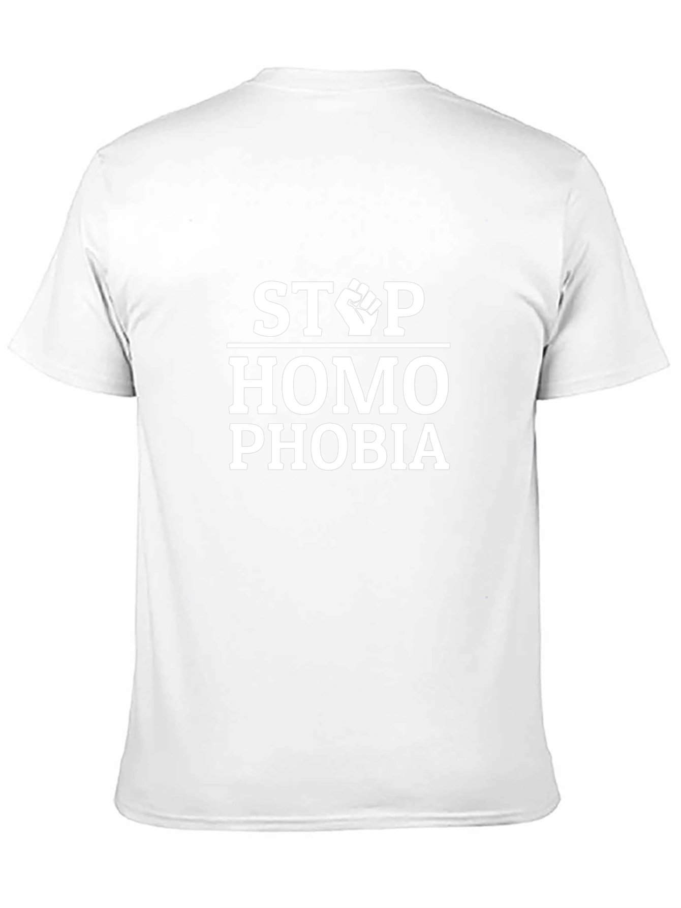 Stop Homophobia Fist Graphic Tee - Black