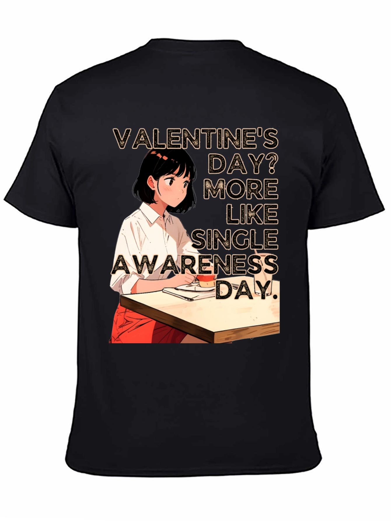 Single Awareness Day Black T-Shirt