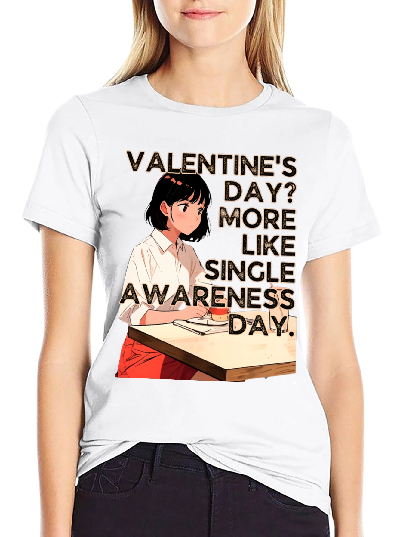 Single Awareness Day Black T-Shirt