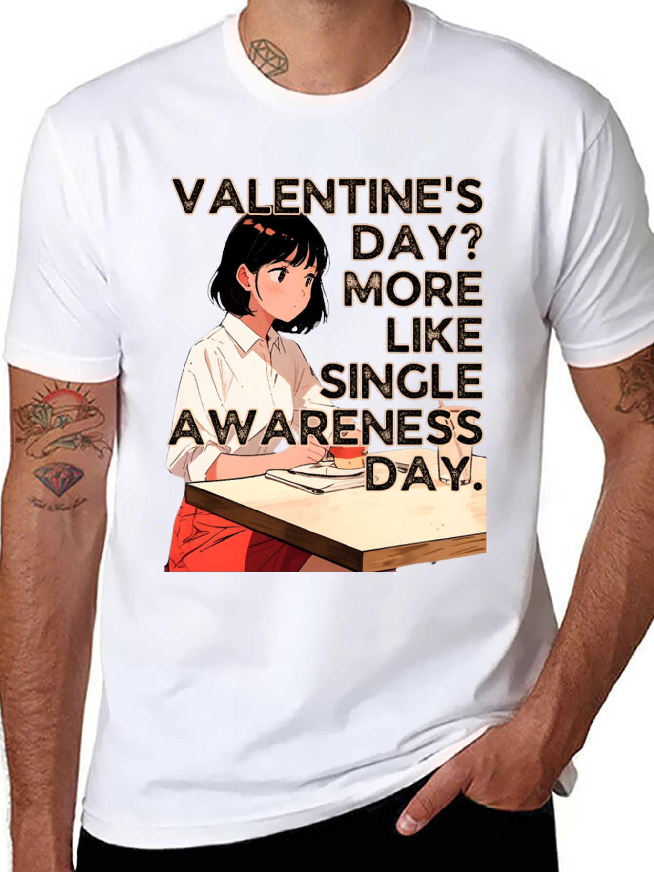 Single Awareness Day Black T-Shirt