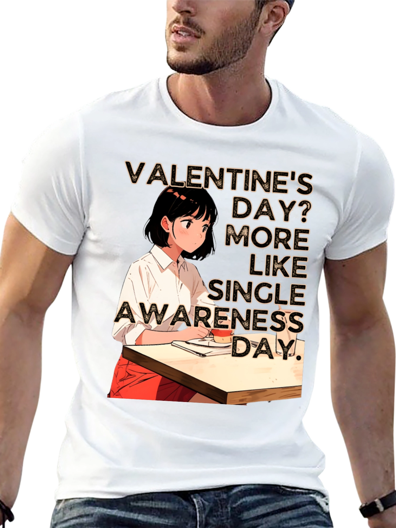Single Awareness Day Black T-Shirt