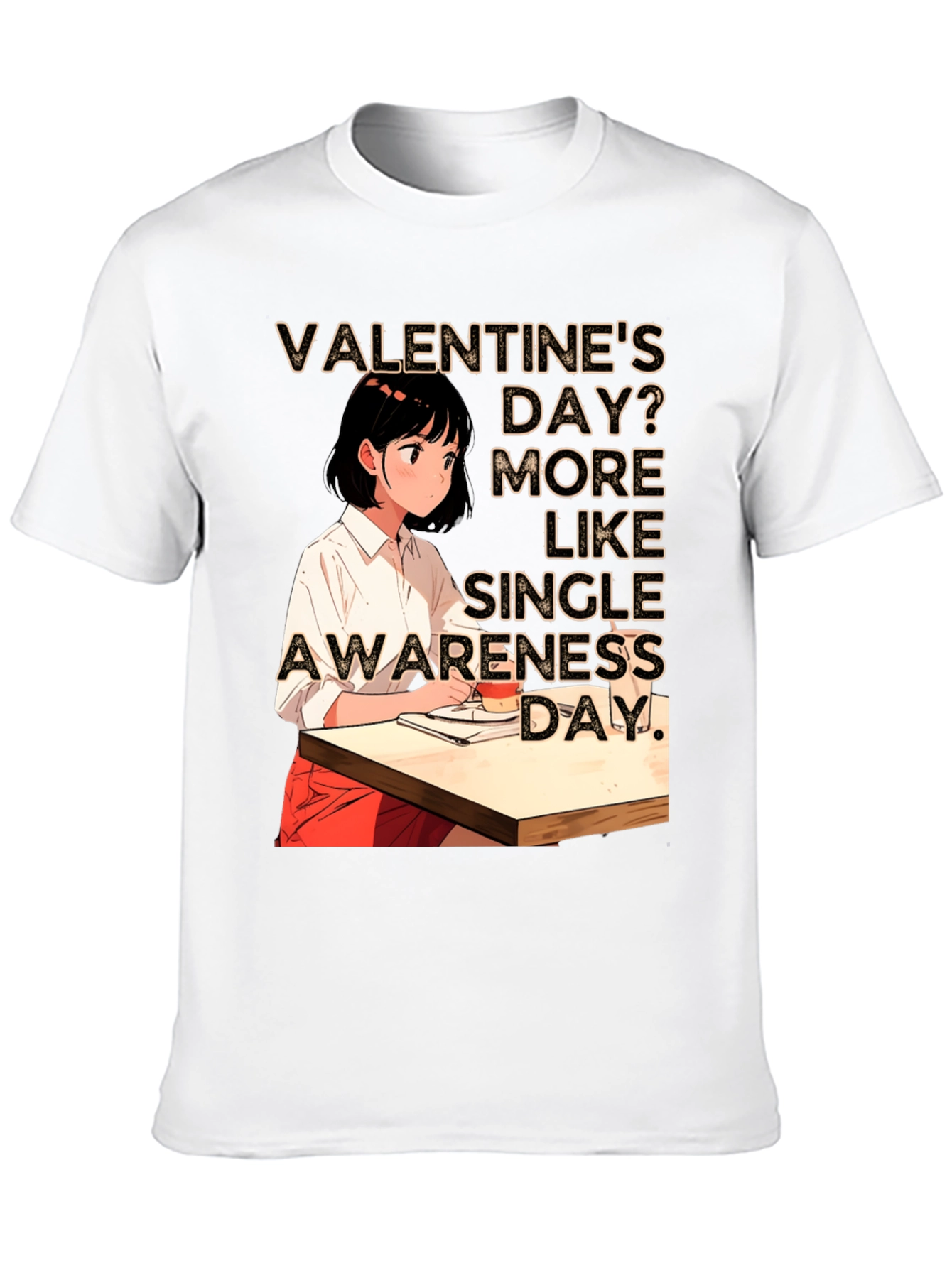 Single Awareness Day Black T-Shirt