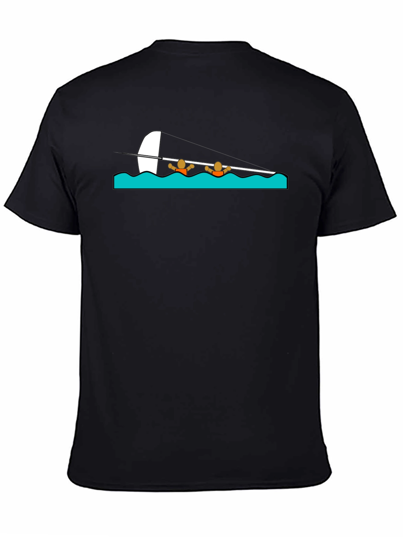 Rowing Crew T-Shirt - Black Cotton Tee