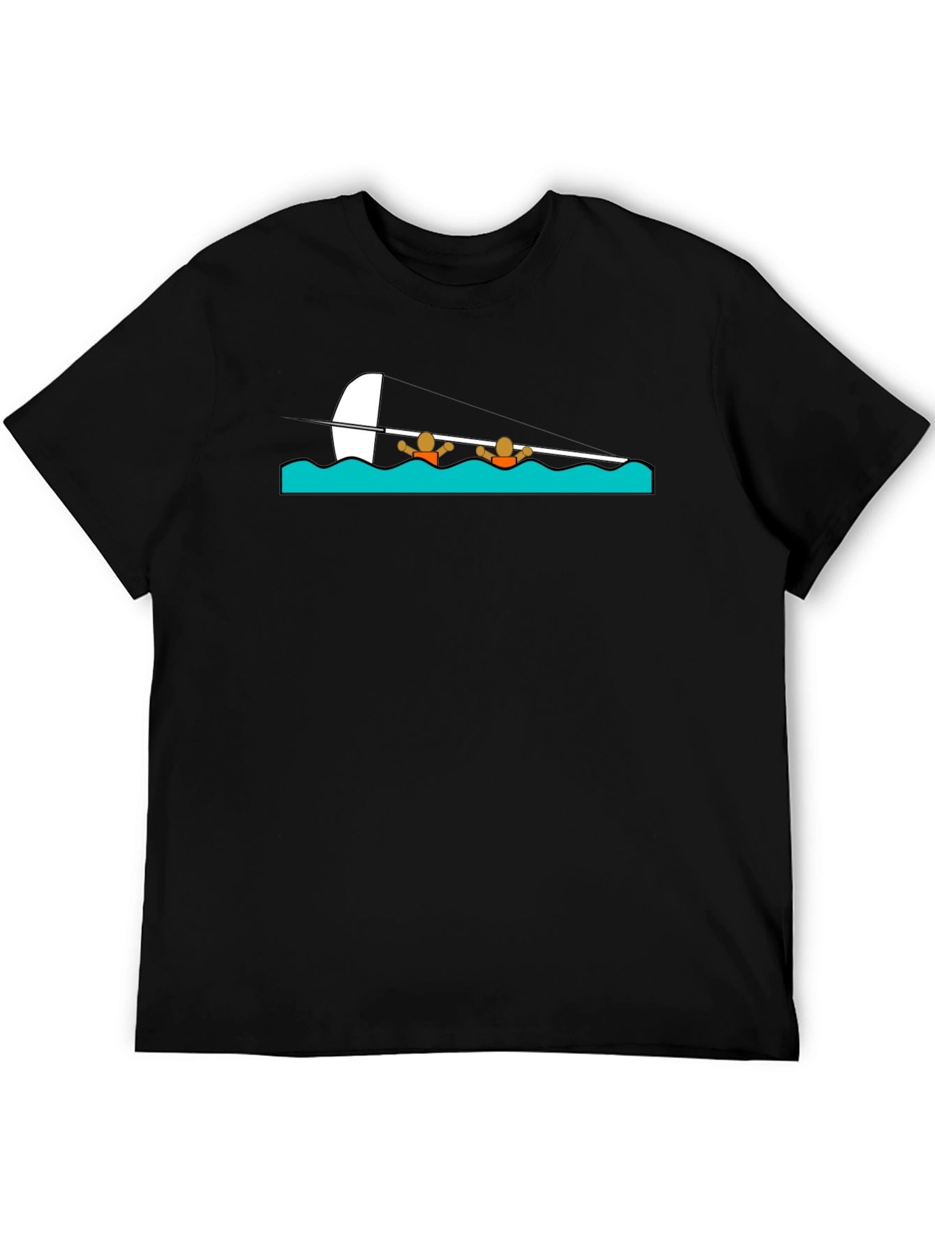 Rowing Crew T-Shirt - Black Cotton Tee