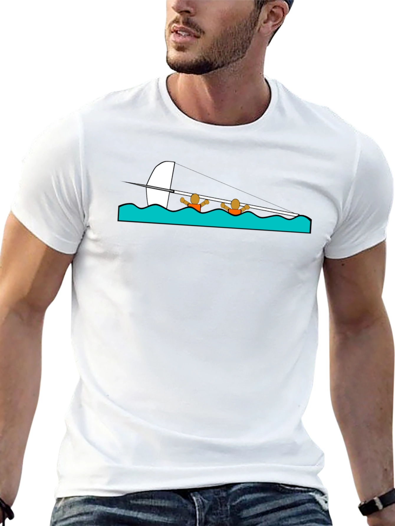 Rowing Crew T-Shirt - Black Cotton Tee