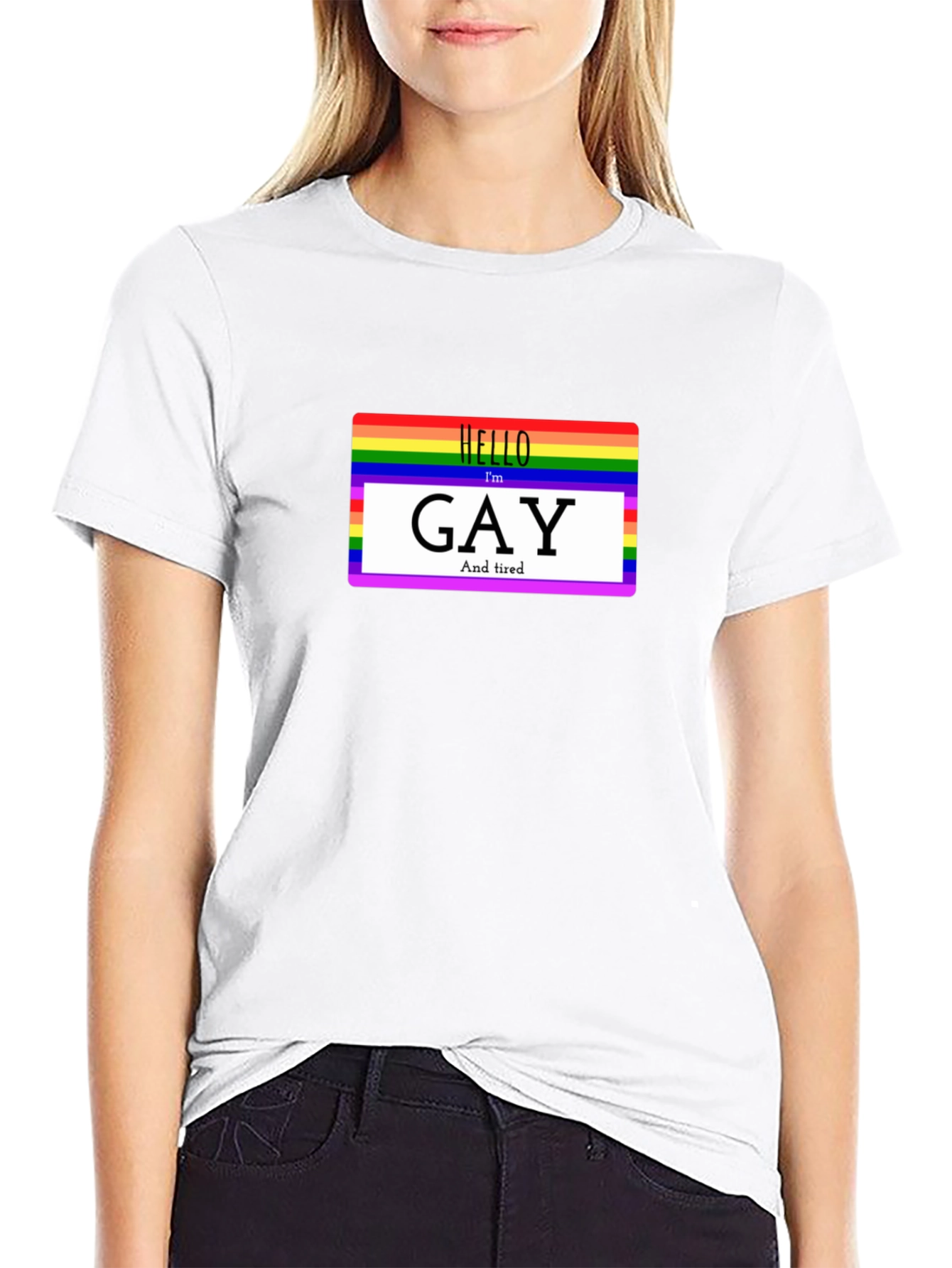 Gay and Tired T-Shirt - Prideful and Relaxed