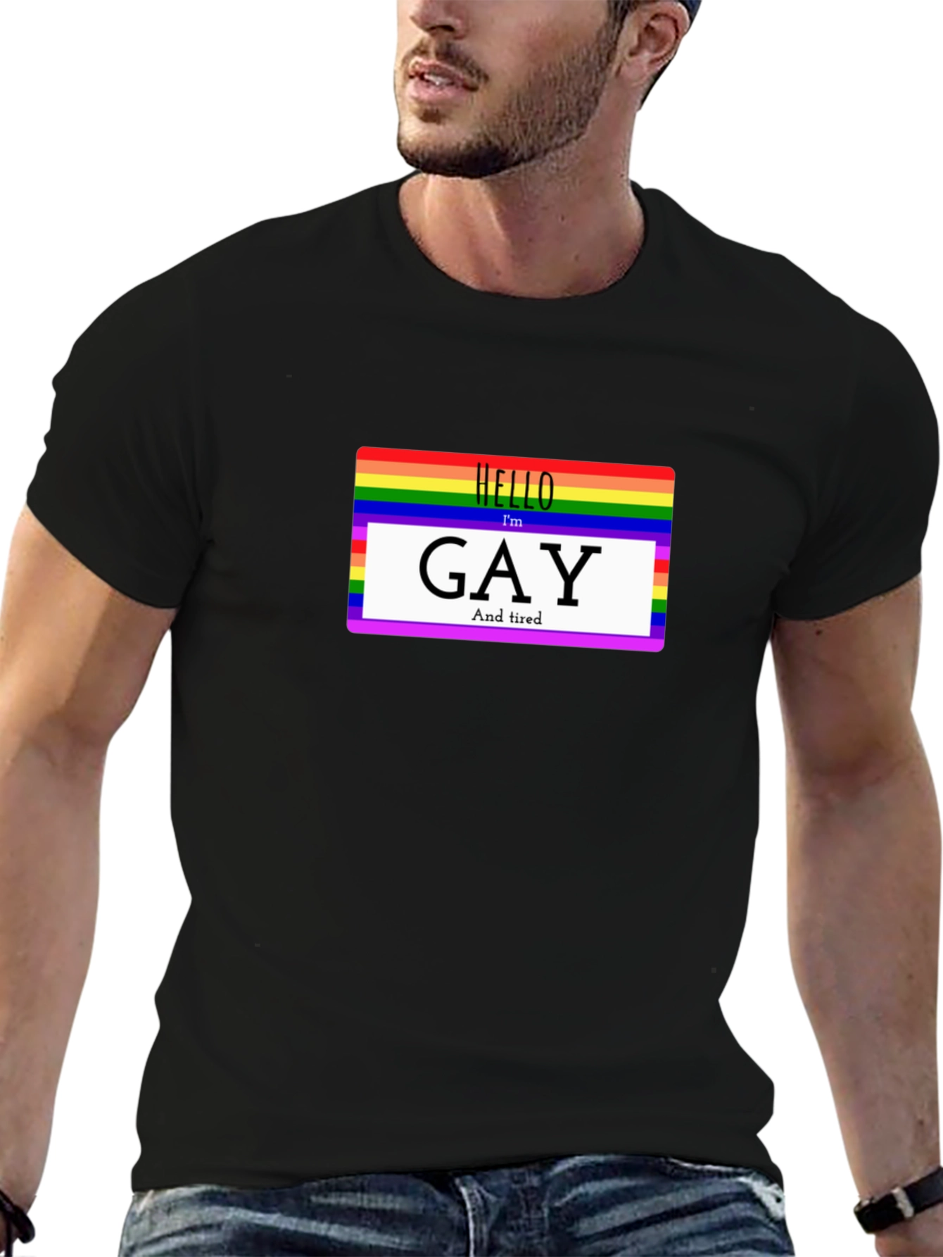 Gay and Tired T-Shirt - Prideful and Relaxed