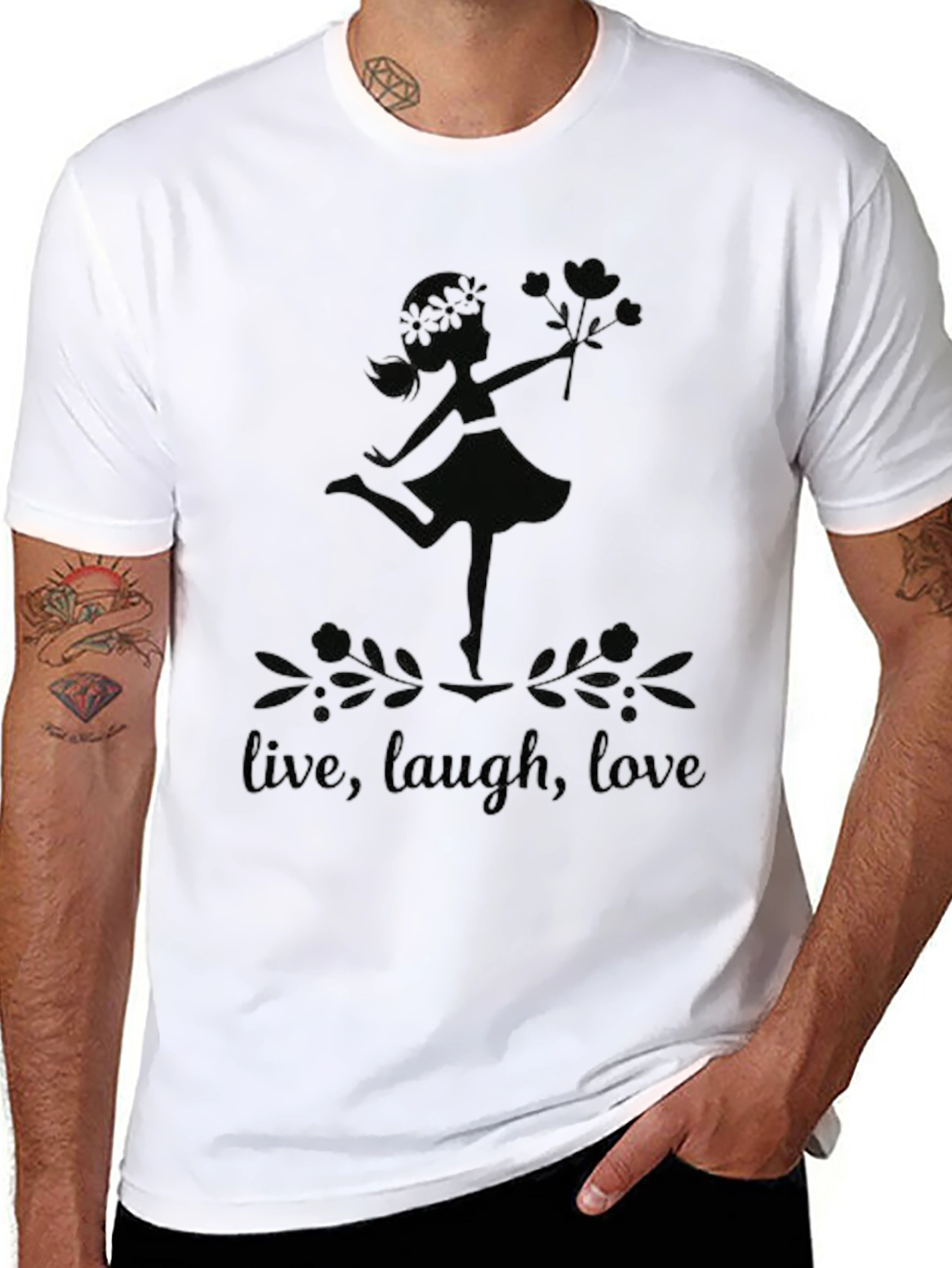 Live Laugh Love Graphic Tee - Womens Design